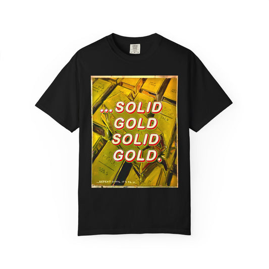 David Kramer Originals Solid Gold Unisex T-Shirt, Vintage Graphic Tee, Unique Gift, Casual Wear, Statement Shirt, Everyday Comfort